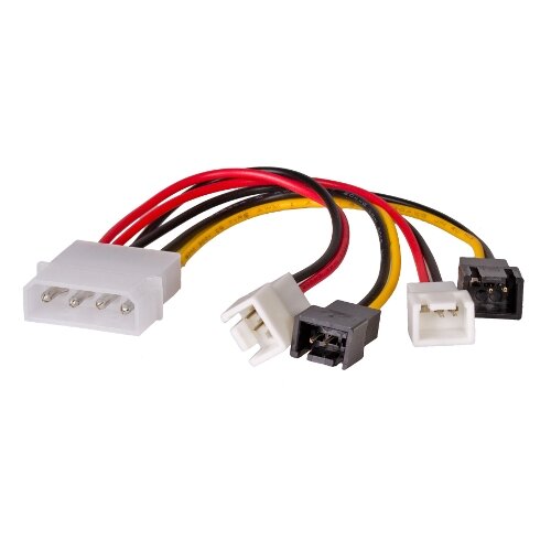 Переходник питания Molex 4-pin (m) - 2x3-pin 12V + 2x3-pin 5V (AK-CA-34)