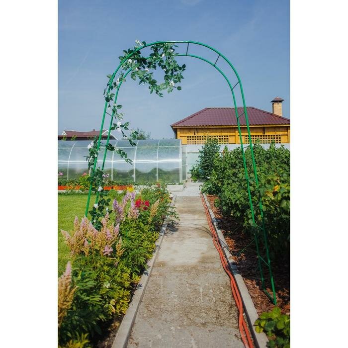 Greengo Арка садовая, разборная, 240 × 125 × 36.5 см, металл, зелёная, Greengo - фотография № 3