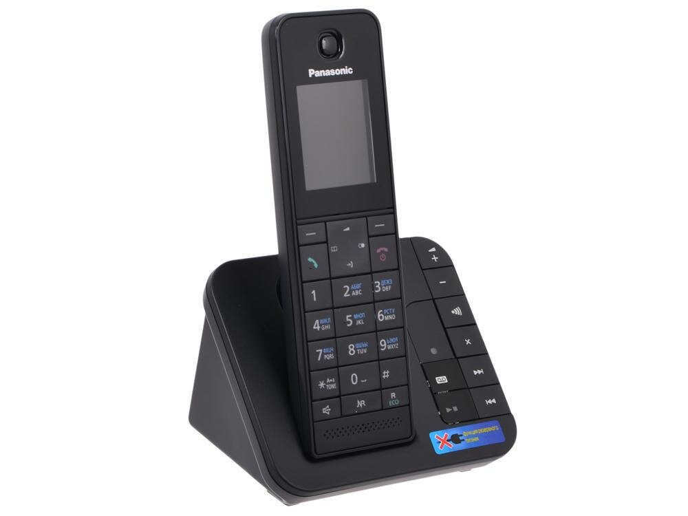 Телефон DECT Panasonic KX-TGH220RUB АОН, Color TFT, Caller ID 50, Эко-режим, Память 200, Black-List, Автоответчик