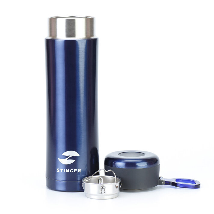 Термоc Stinger (0,42 литра) с ситечком, синий - фотография № 4