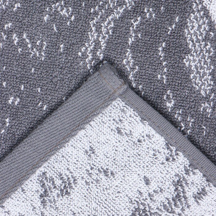Полотенце махровое Этель "Кирилл" серый, 50х90см, 100% хлопок, 420гр/м2 - фотография № 3