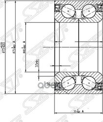 Подшипник Перед Ступицы Toyota Vitz/Belta/Ractis 05- (С Abs) Sat арт. ST-90363-40079