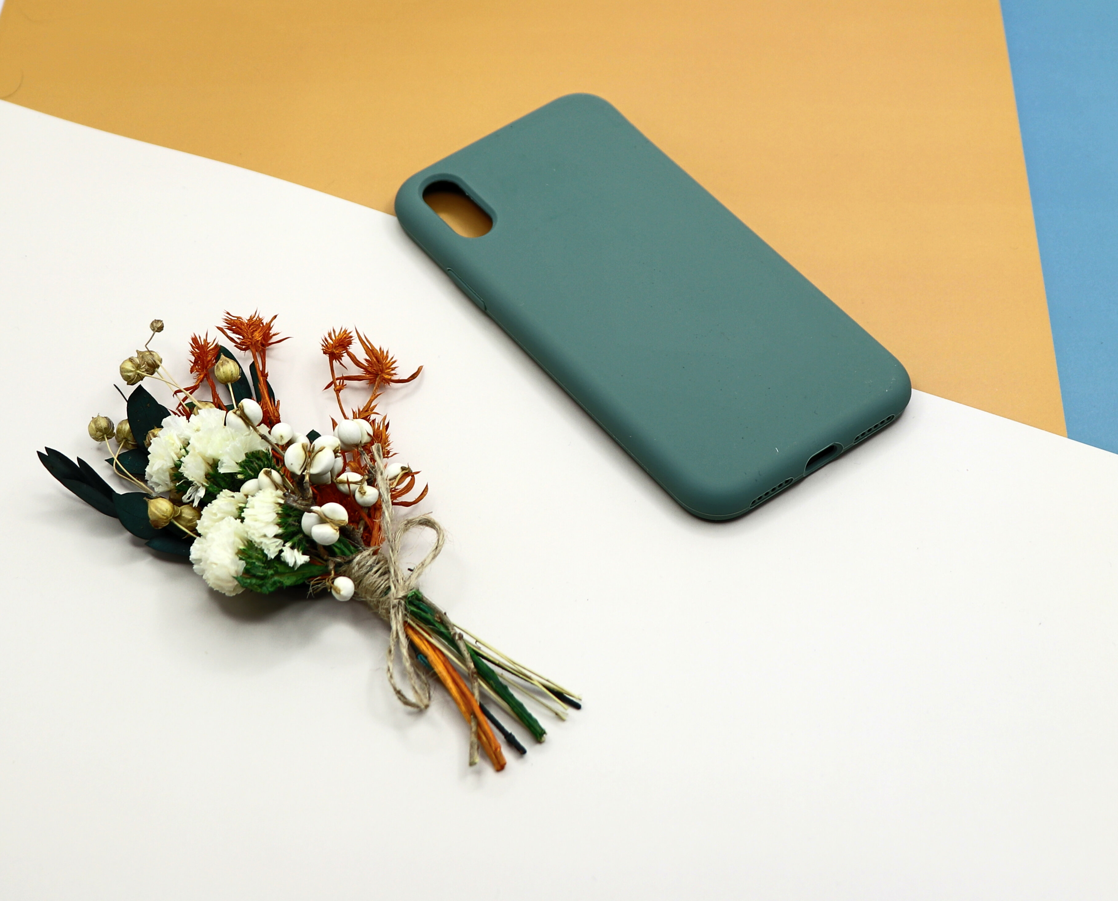 Чехол-накладка для iPhone X/XS, Silicon Case, без лого, зеленый лес