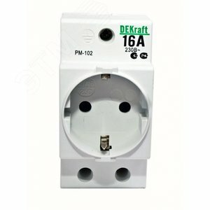фото SE (Dekraft) Розетка на DIN-рейку РМ-102 16А