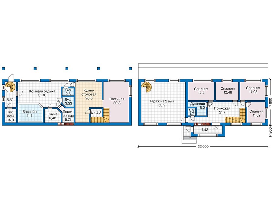 Проект дома Plans-59-06 (271 кв.м, газобетон) - фотография № 3