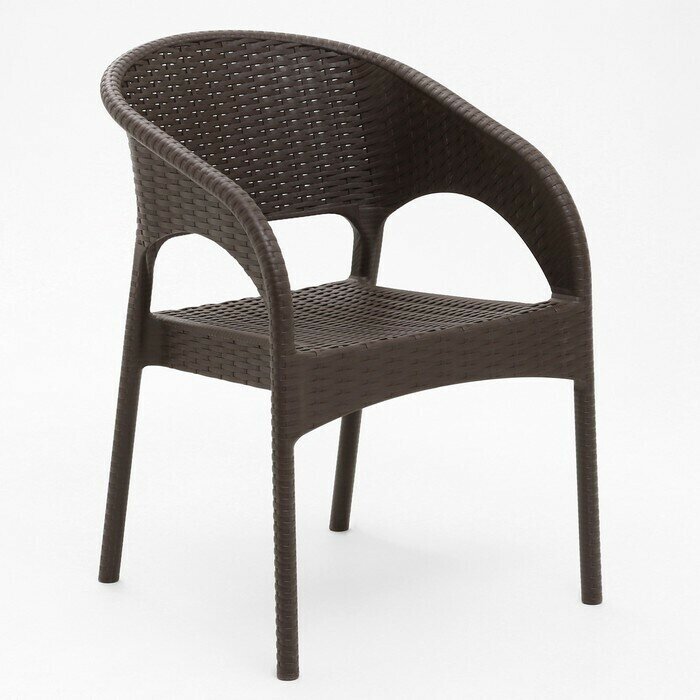 Кресло RATTAN Ola Dom, коричневое, 58 х 62 х 80,5 см - фотография № 1