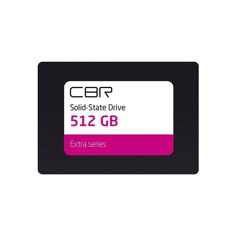 Cbr накопитель SSD-512GB-2.5-EX21, Внутренний SSD-накопитель, серия "Extra", 512 GB, 2.5", SATA III 6 Gbit s, Phison PS3112-S12, 3D TLC NAND, DRAM, R W speed up to 550 530 MB s, TBW TB 600