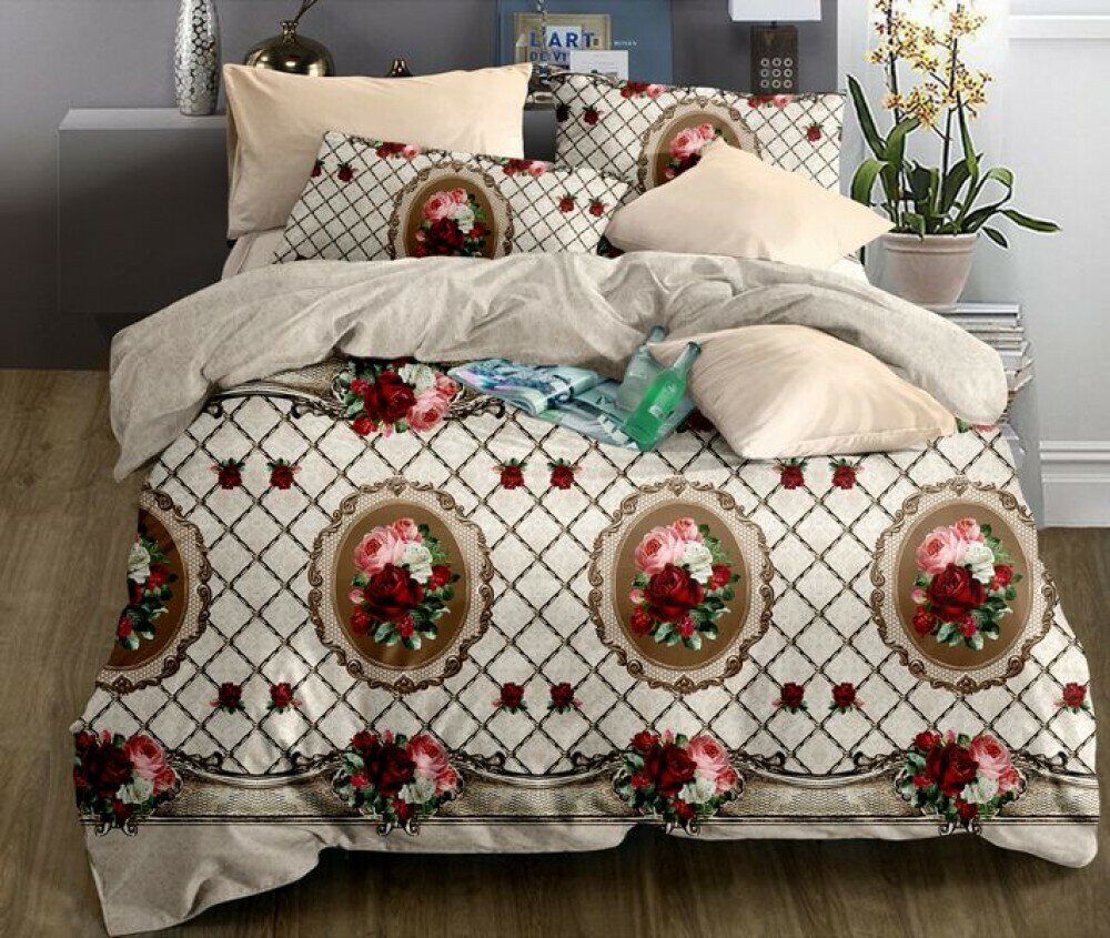 комплект постельного белья двуспальный Ивановский текстиль из сатинаМП-34-д