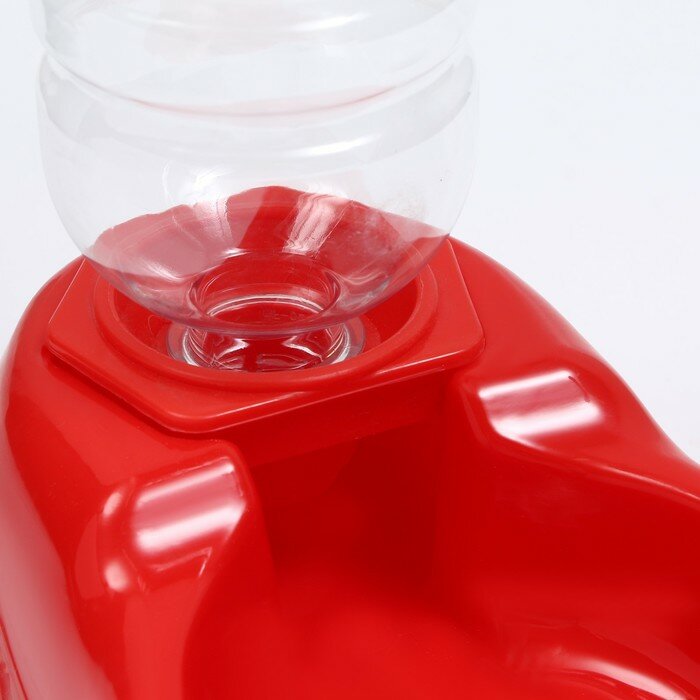 Автопоилка малая со съёмной бутылкой, 260 мл, красная - фотография № 5