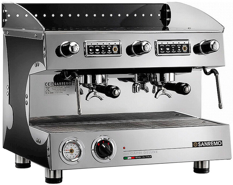 Рожковая кофемашина Sanremo Capri SED DLX 2 GR черная