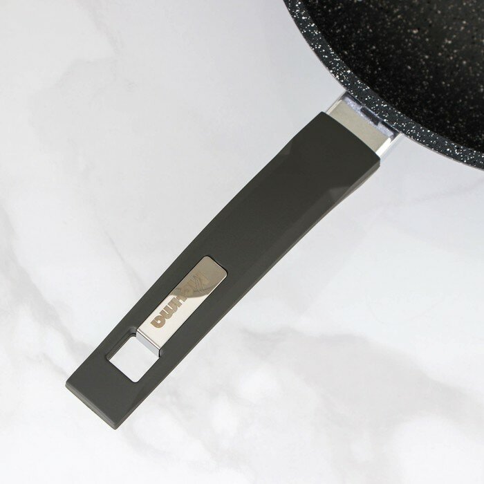 Мечта Сковорода-ВОК «Гранит», d=28 см, пластиковая ручка, антипригарное покрытие, цвет серый - фотография № 4