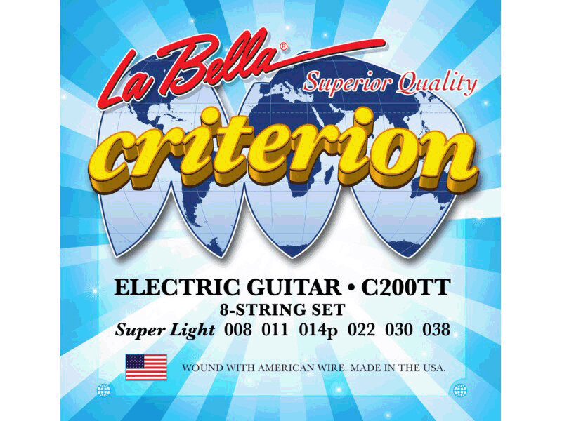 Струны La Bella C200TT Criterion 008-038 для электрогитары