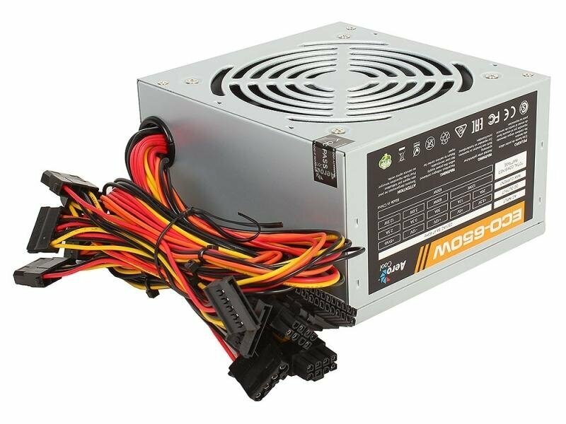 Блок питания Aerocool ATX 650W ECO-650 4710700957912, серый