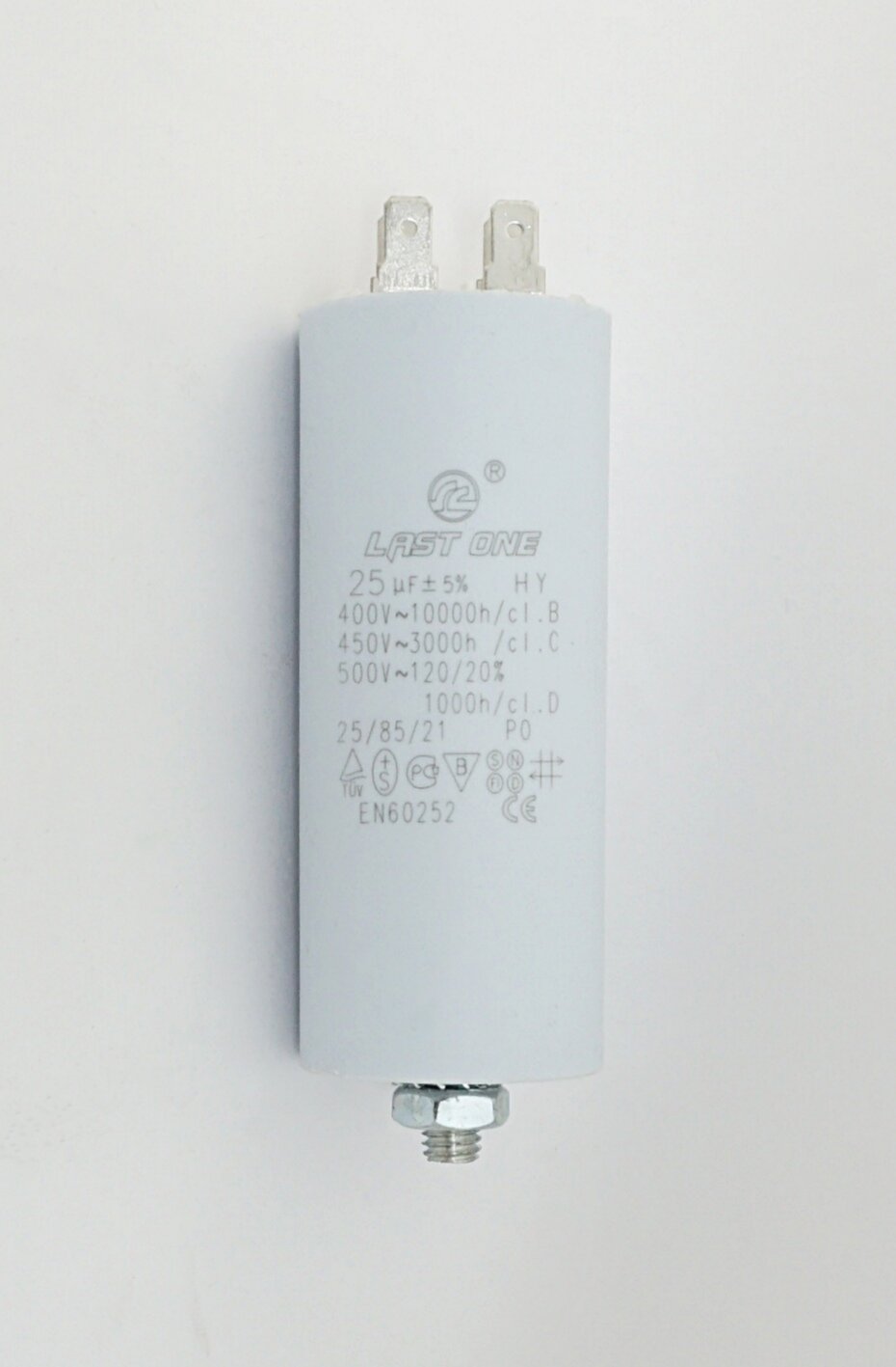 фото CBB-60M 25 µF 450VAC (40х97) 5% Болт+Клеммы конденсатор пусковой