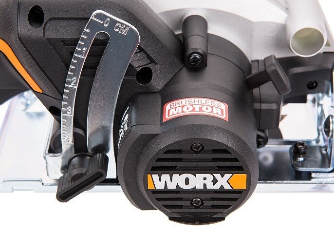 Циркулярная мини-пила аккумуляторная бесщеточная 120 мм 20В WORX worxsaw WX531.9, без АКБ и ЗУ - фотография № 6