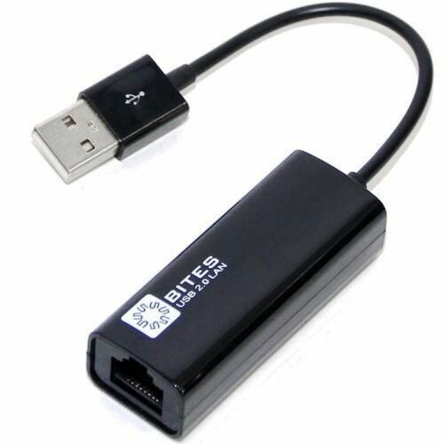 Сетевая карта RJ-45 5Bites UA2-45-02BK USB2.0 на LAN Ethernet кабель адаптер - чёрный