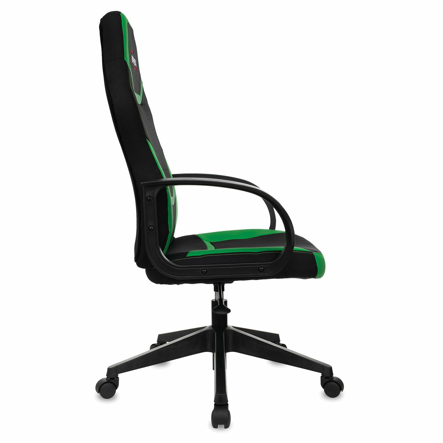 Кресло компьютерное BRABIX "Alpha GM-018", ткань/экокожа, черное/зеленое, 532639, GM-018_532639 - фотография № 2