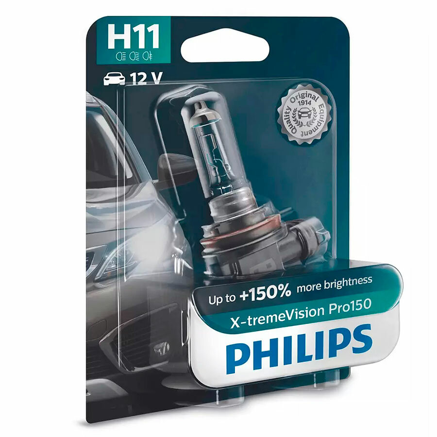 Лампа автомобильная PHILIPS X-treme Vision Power H11 +150% PHILIPS-12362XVPB1