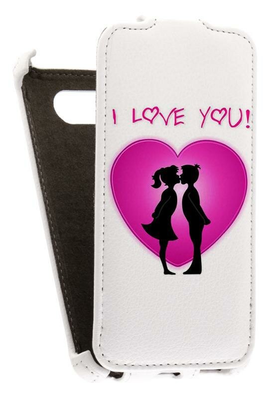 Кожаный чехол для Nokia Lumia 820 Redberry Leather Case (Белый) (Дизайн 15/15)