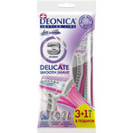 Бритва одноразовая женская Deonica 3 лезвия FOR WOMEN 3+1шт , 1 шт. - изображение