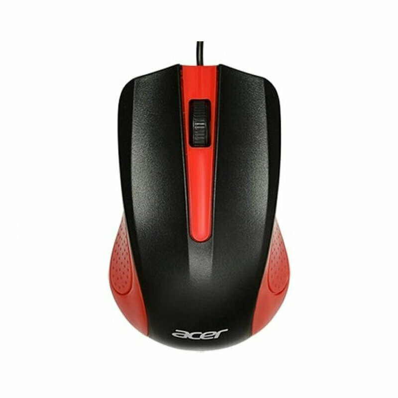 Мышь компьютерная Acer OMW012, черный/красный, 1341661