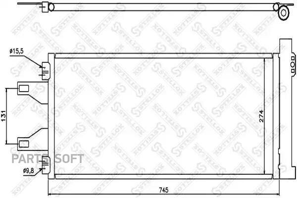 STELLOX 1045548SX 10-45548-SX_радиатор кондиционера!\ Fiat Ducato, Peugeot Boxer all 06 1шт