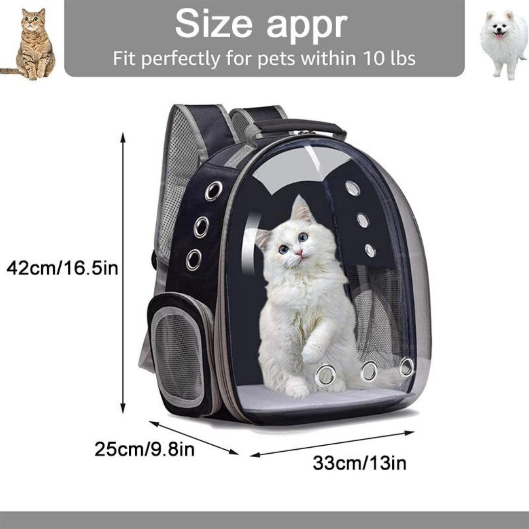 Прозрачный рюкзак переноска для кошек и собак - фотография № 3