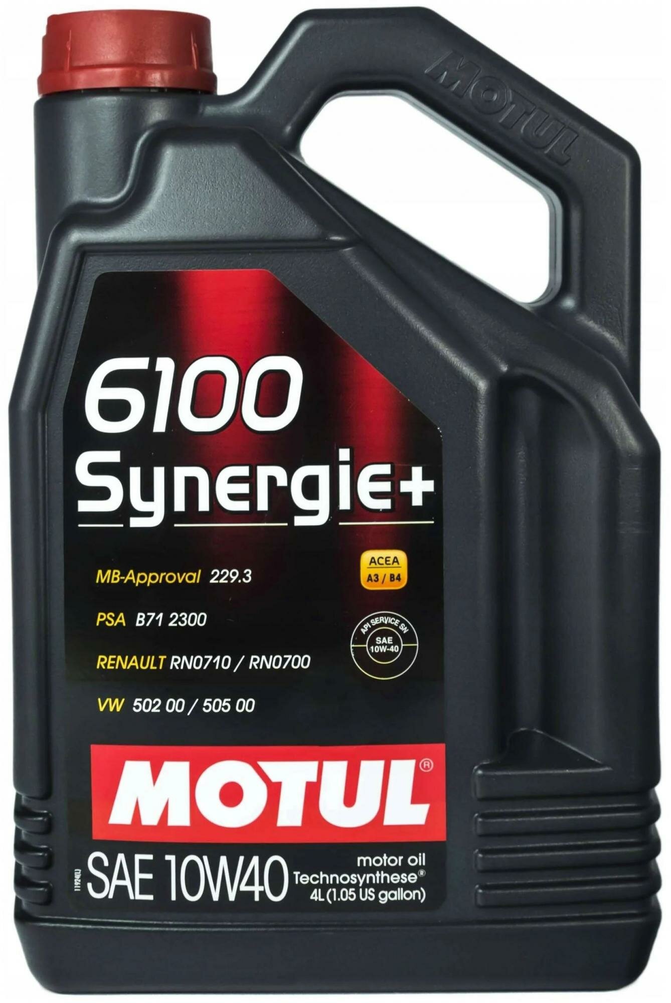 Моторное масло Motul 6100 Synergie+ 10w40 SN/CF, A3/B4 4л