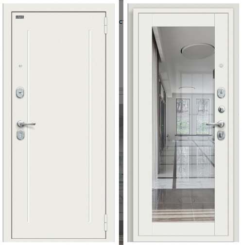Входная Дверь Bravo Флэш Kale Шагрень Белая/Off-White 860x2050, 960x2050мм / Браво.
