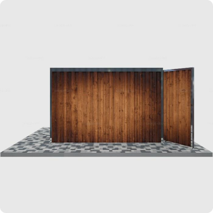 Хозблок металлический SKOGGY 3м, с плоской крышей, торцевой дверью и полом - фотография № 8