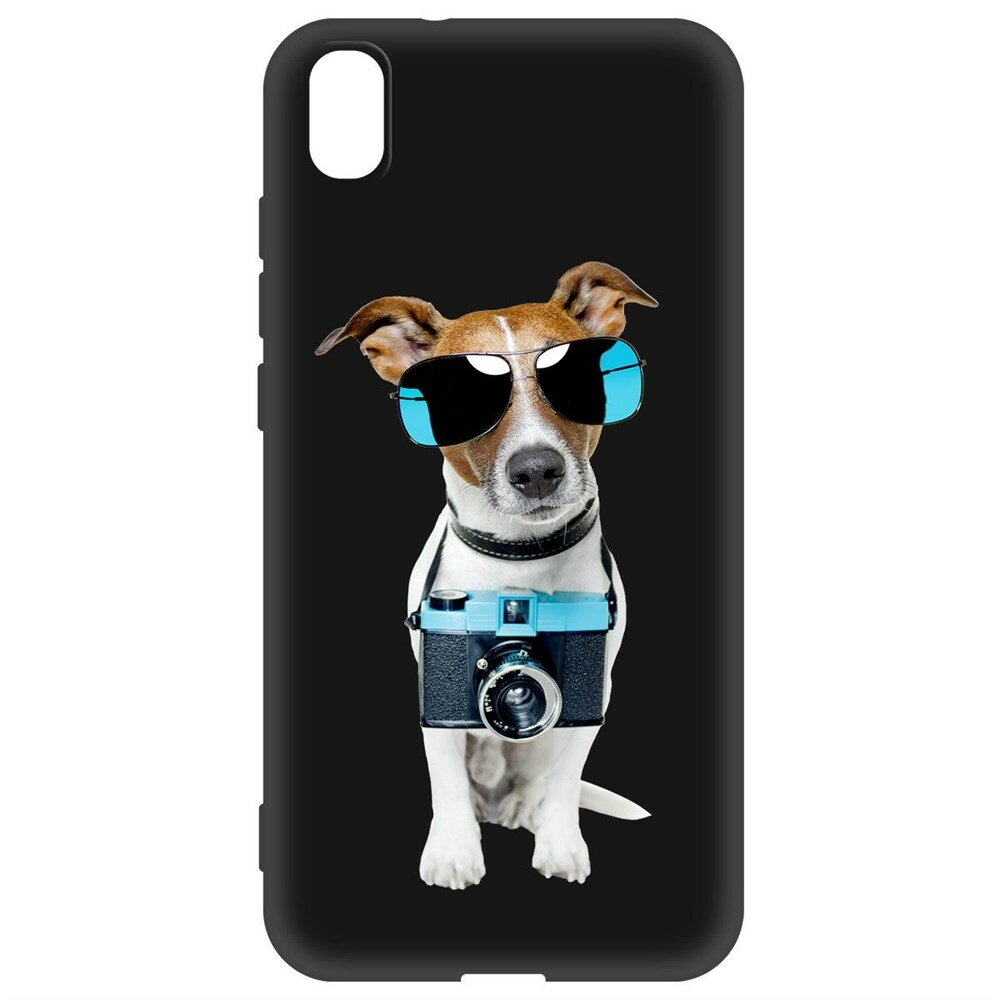 Чехол-накладка Krutoff Soft Case Пес-турист для Xiaomi Redmi 7A черный