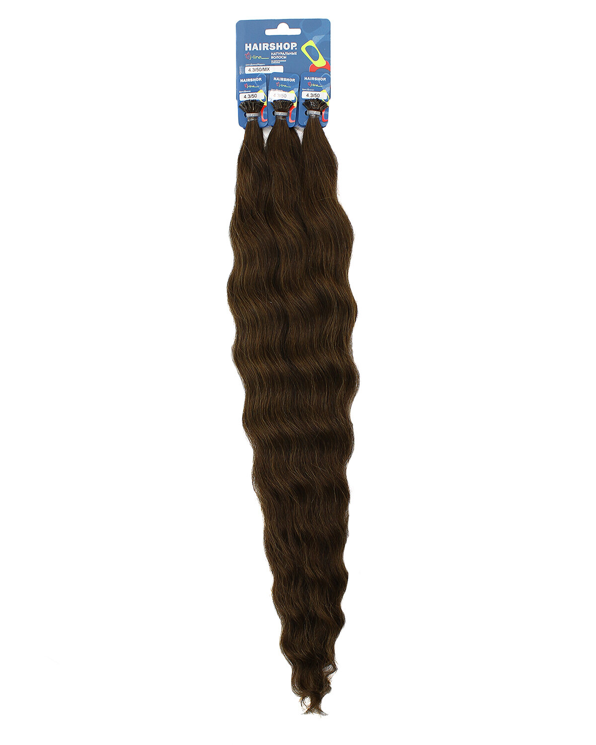 Hairshop Волосы для наращивания 4.3 50см J-Line МХ (20 капсул) (Темный шоколад золотистый)