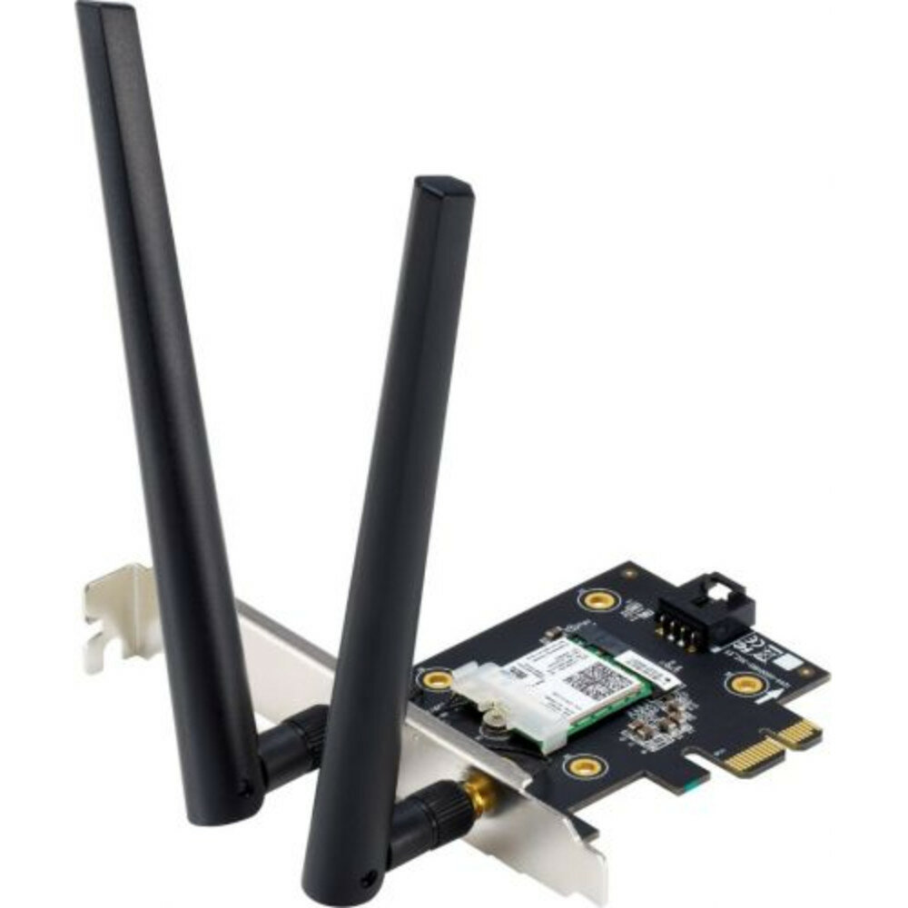 Wi-Fi адаптер Asus PCE-AX3000 90IG0610-MO0R10 PCI-Express 3.0 среда передачи данных Bluetooth,Wi-Fi 3000Mbps 2.4 GHz,5.0 GHz GHz 802.11a,802.11ac,802.11b,802.11g,802.11n,Bluetooth 5.0