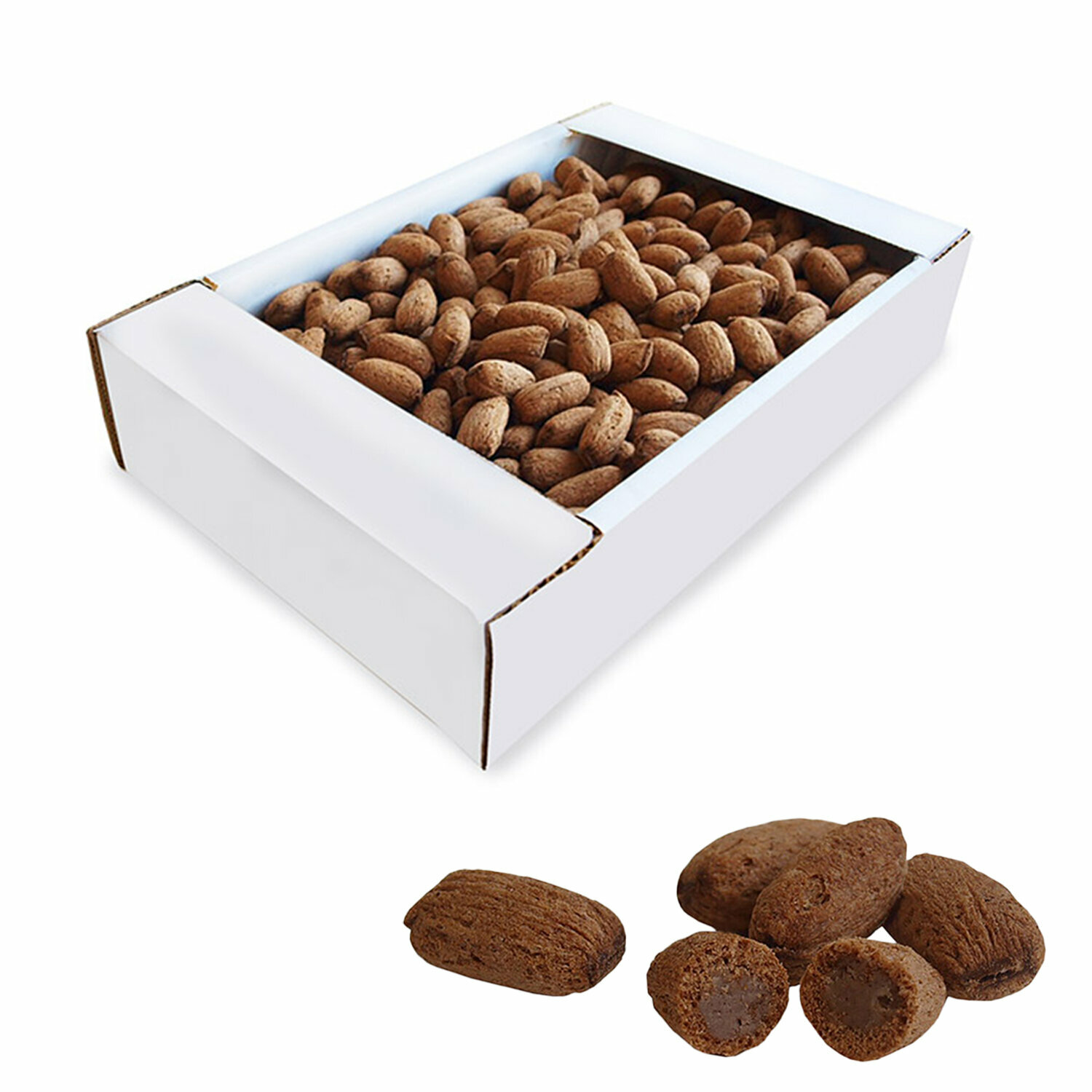 Подушечки семейка озби миндалевидные, со вкусом шоколада, 600 г, картонная коробка - фотография № 1