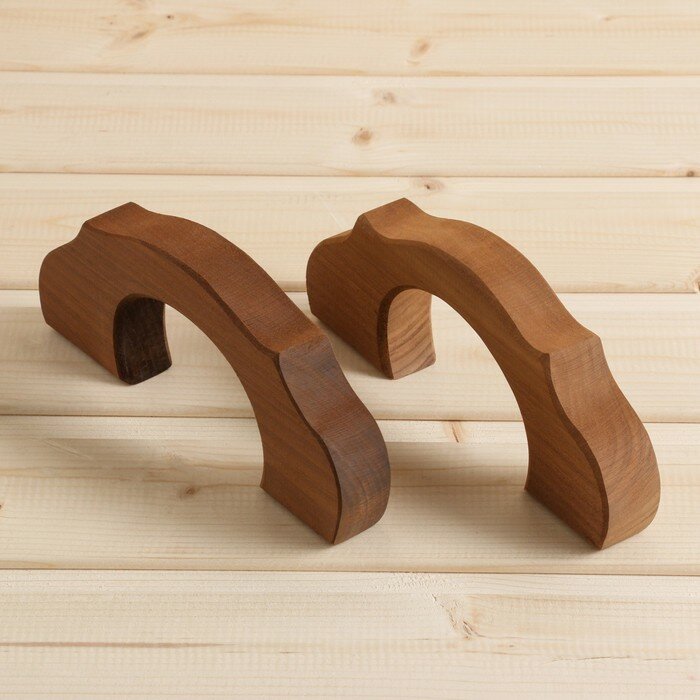 фото Дверная ручка из липы, 25х9х2,6 см, термо (2 шт)