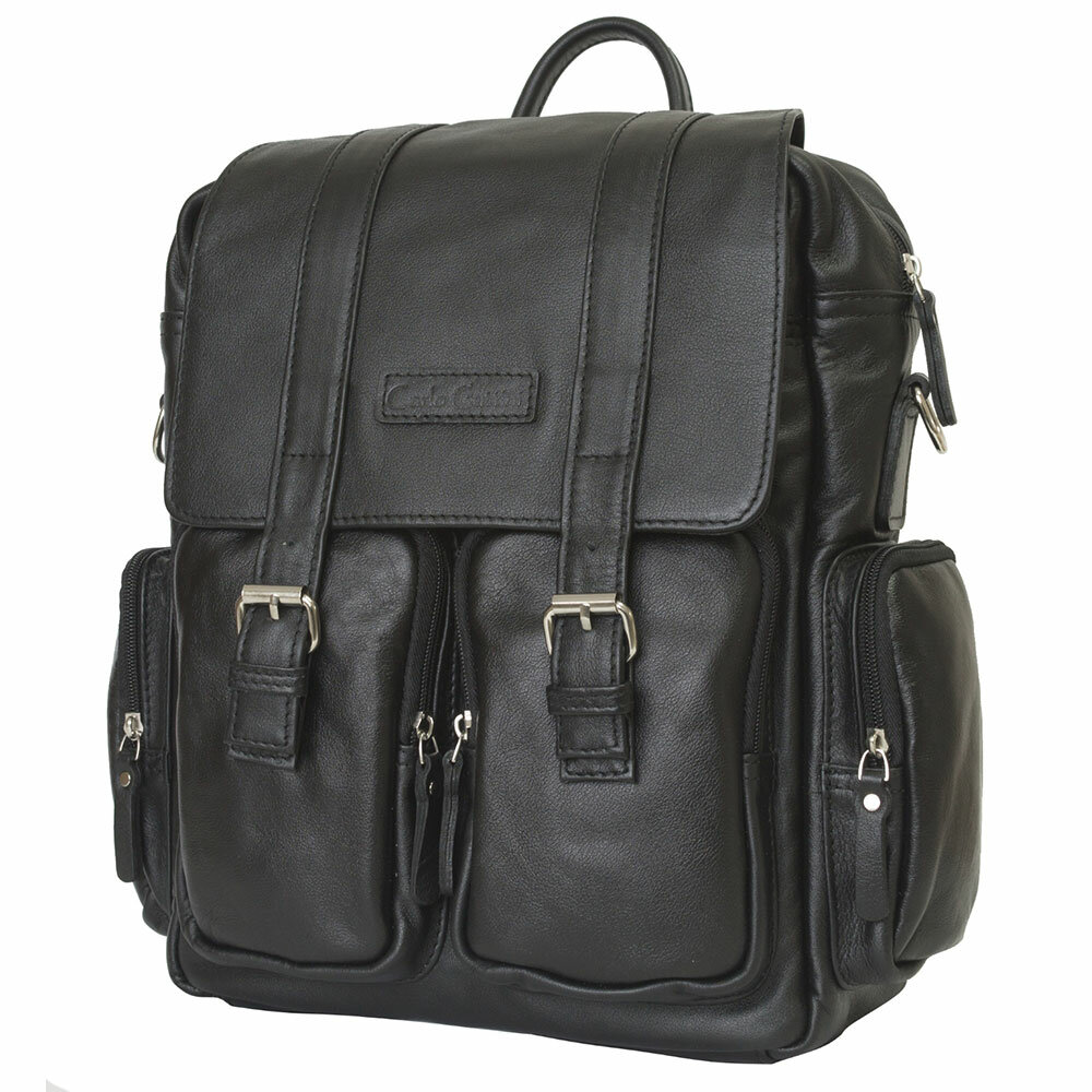 Кожаный рюкзак-сумка Carlo Gattini Fiorentino black