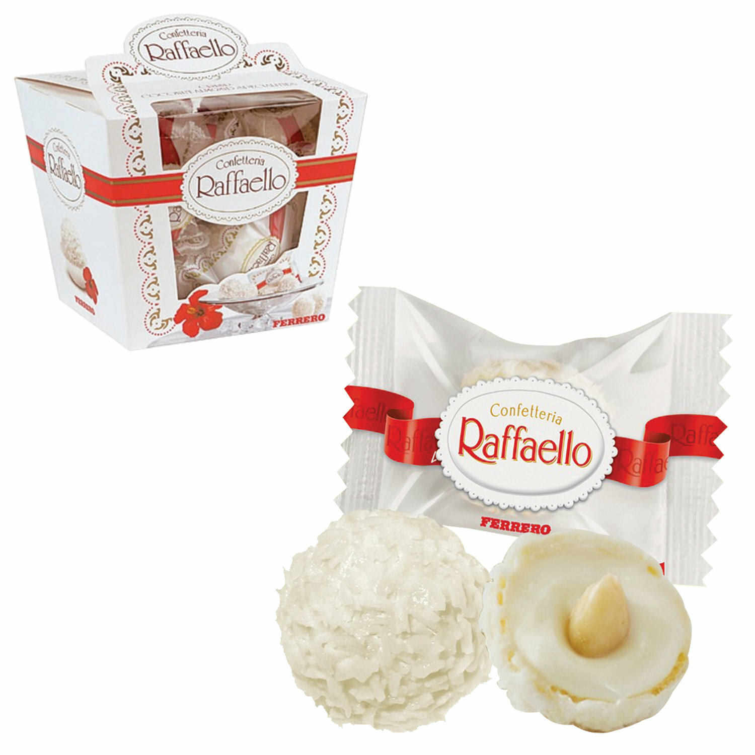 Конфеты RAFFAELLO, с миндальным орехом, 150 г, подарочная упаковка - фотография № 1