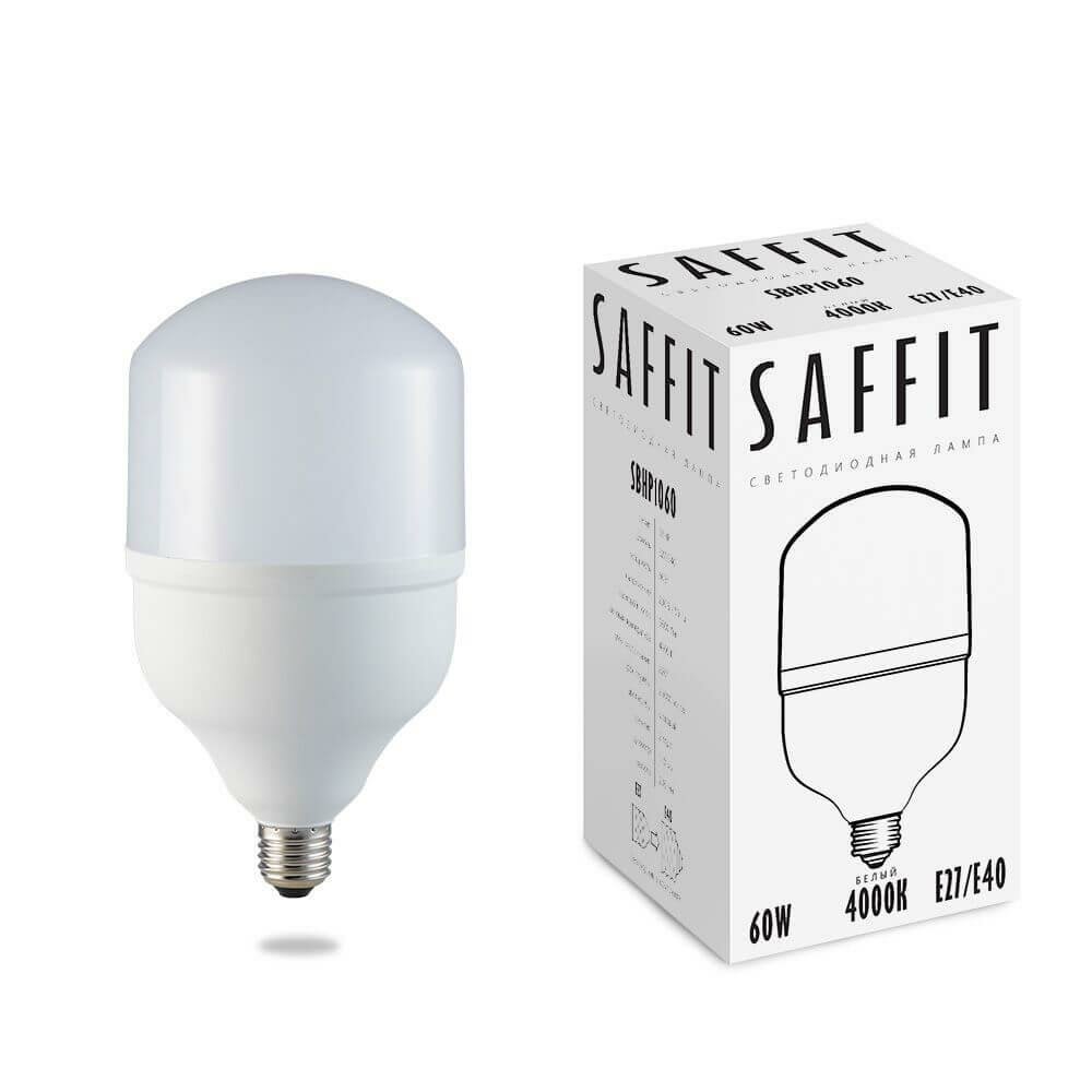 Saffit Лампа светодиодная Saffit E27-E40 60W 4000K Цилиндр Матовая SBHP1060 55096