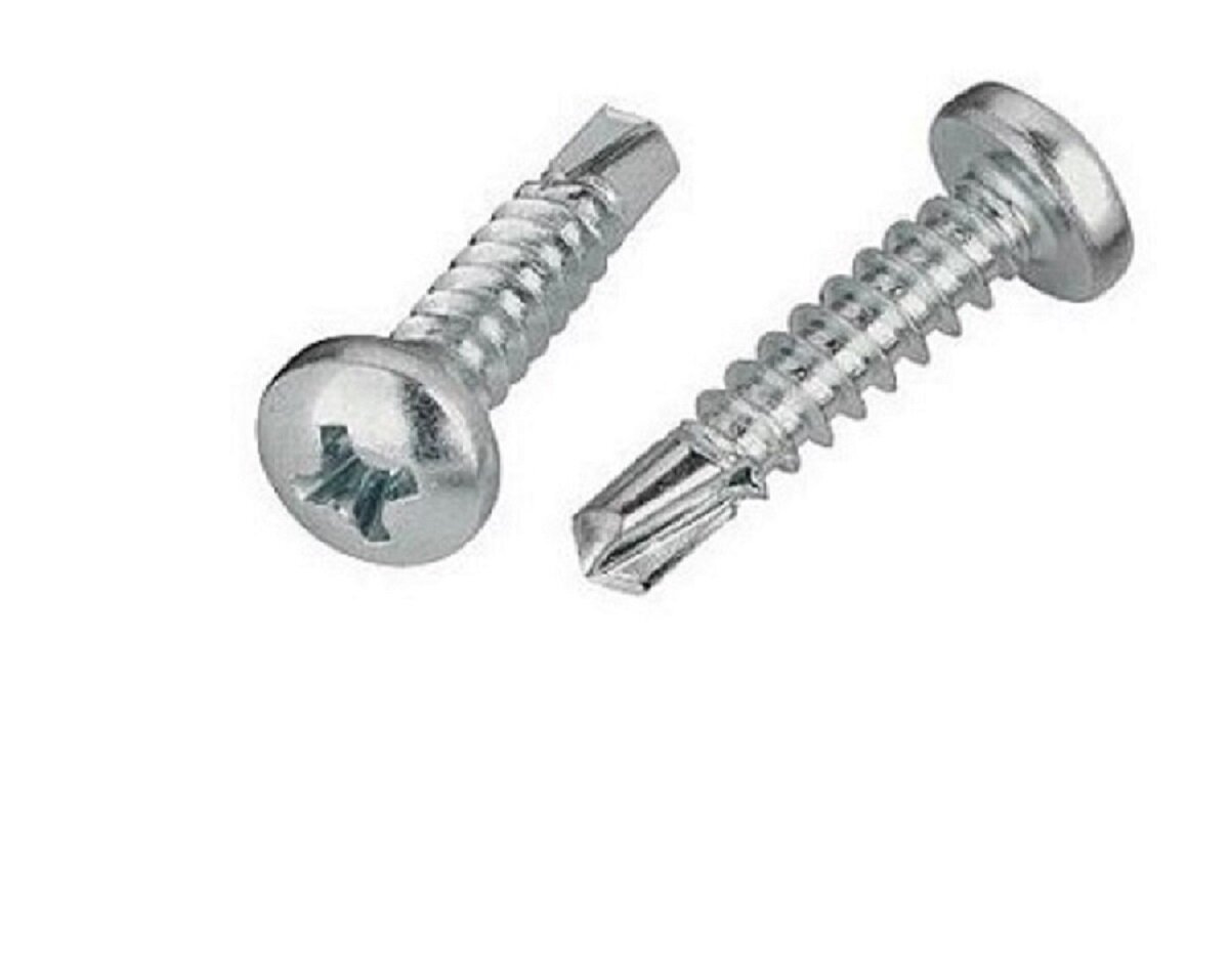 фото Саморез по металлу с полукруглой головкой 4,8x16 DIN 7504N оцинкованный со сверловым наконечником (500 штук) Sorrex OY