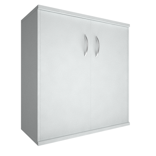 Шкаф для документов низкий широкий (2 низкие двери ЛДСП) RIVA А. СТ-3.1 Белый 770х365х828