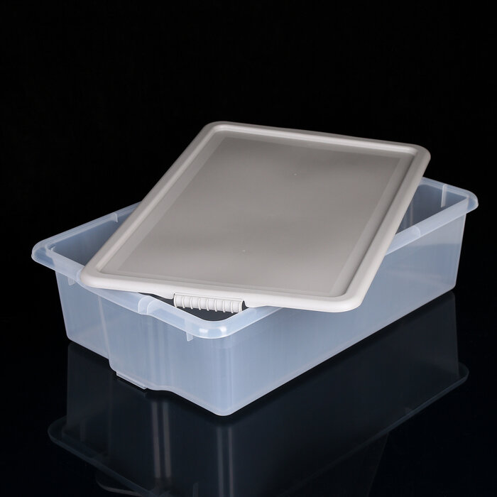 Контейнер для хранения с крышкой Porter, 32 л, 65,9×41,6×17,5 см, цвет дымчато-серый - фотография № 2
