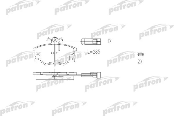 Колодки тормозные дисковые передн ALFA ROMEO: 155 92-97, FIAT: ARGENTA 78-86, BARCHETTA 95-, CROMA 89-96, PUNTO 94-99, PUNTO Van 96-00, PUNTO кабр.