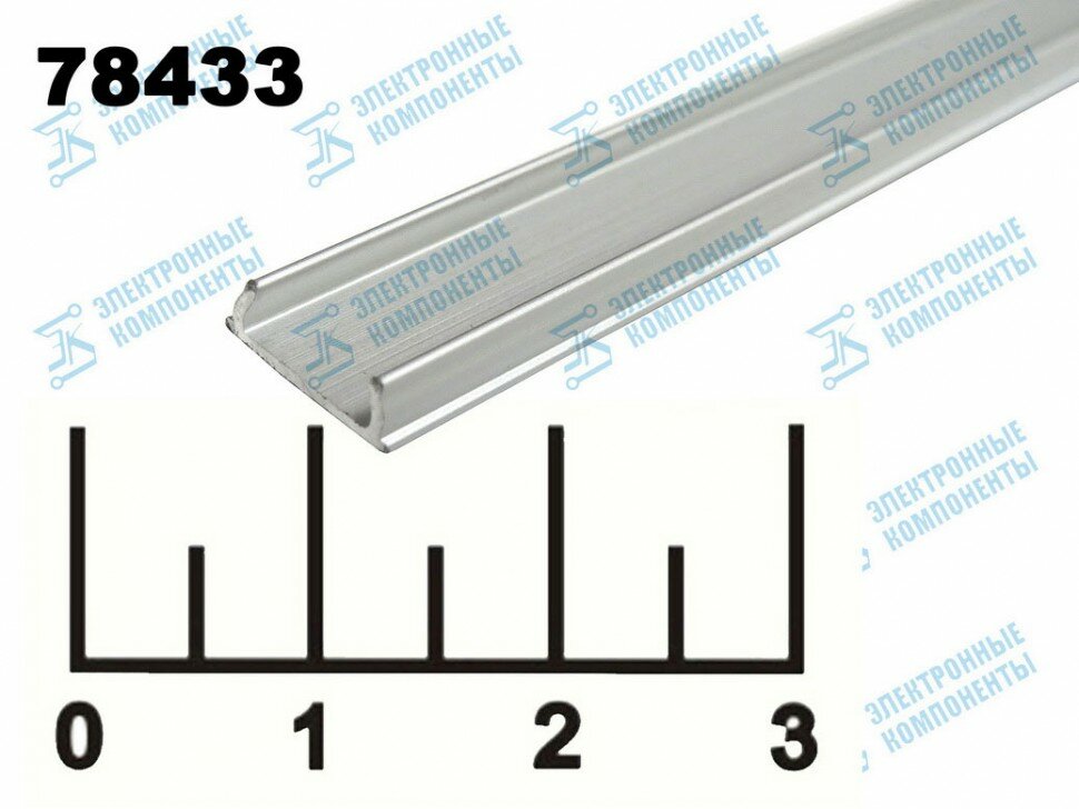 Алюминиевый профиль для светодиодной ленты накладной П-образный JazzWay Профиль PAL 1105 гибкий (2м) анодированный