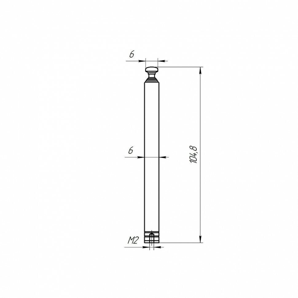 AST-3 D6mm S6 100-480mm телескопическая антенна