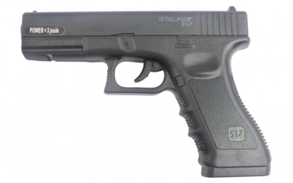 Пневматический пистолет Stalker S17 (Glock17) пластик, черный 4,5 мм