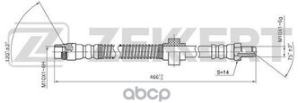 Шланг Тормозной Citroen Berlingo 96-, Xsara 99-, Xsara Picasso 99-, Peugeot Partner I, Ii 96- Zekkert арт. bs-9097