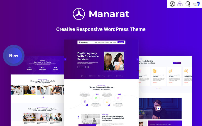 Шаблон Wordpress Manarat - Creative Responsive Тема WordPress