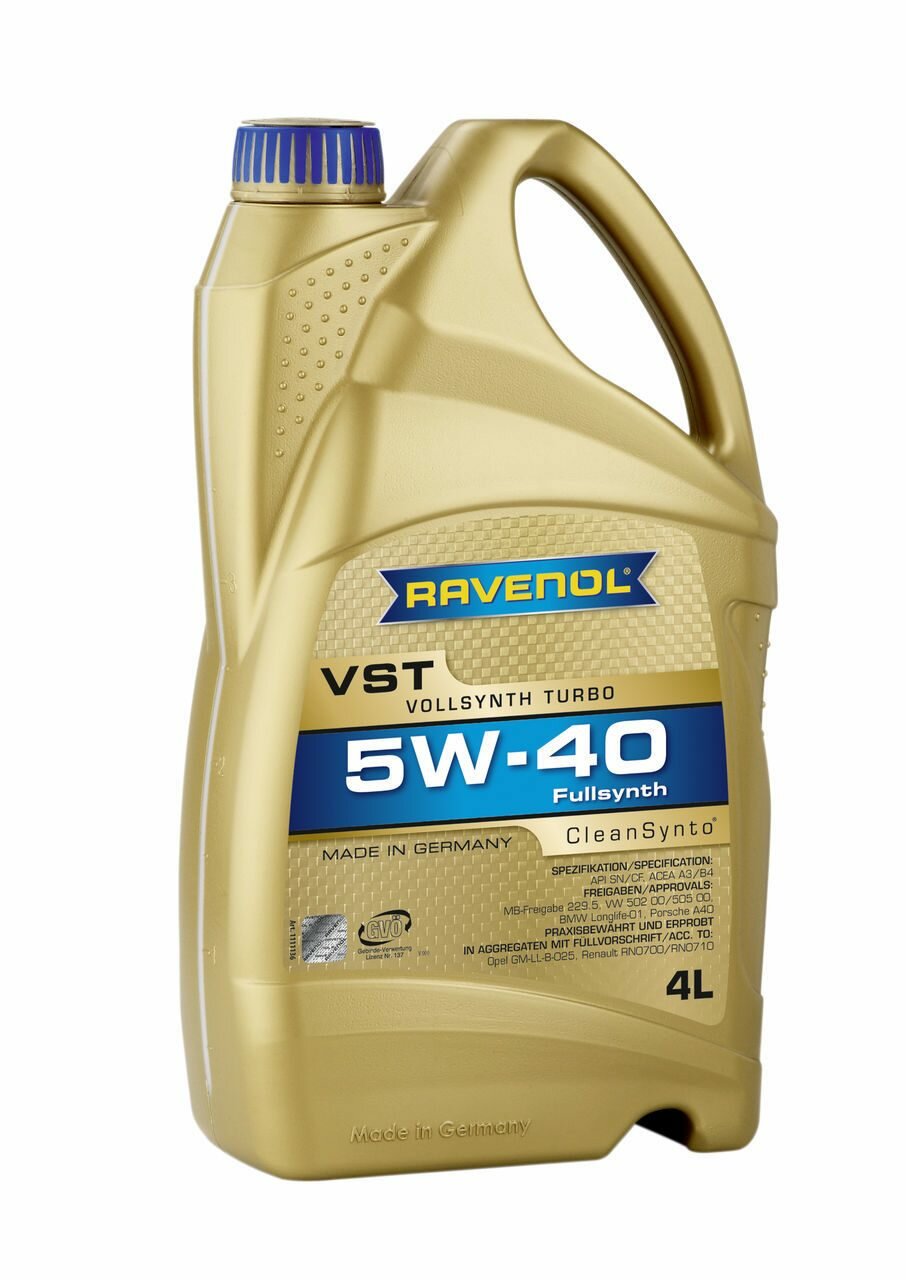 Моторное масло RAVENOL VST 5W40 4л