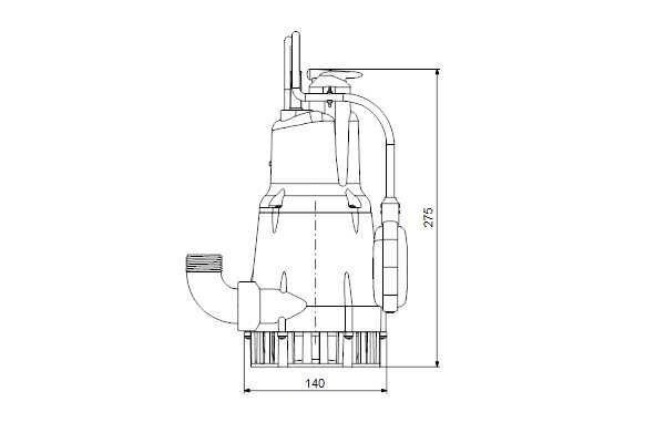 KPC 300 A 98851053 Насос дренажный с поплавковым выкл. (подача 13 м³/ч, напор 6.5 м, глубина 7 м) Grundfos - фото №2