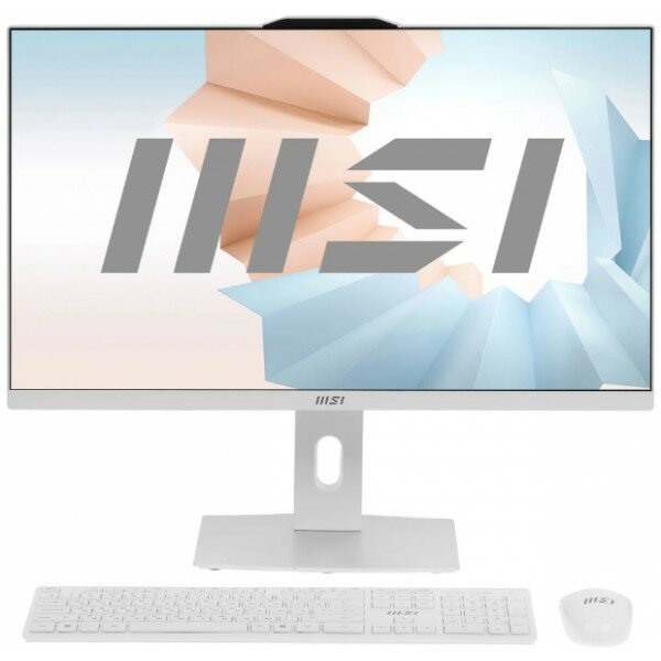 Моноблок MSI Modern AM272P 12M-262XRU 27 Full HD i3 1220P (1.2) 8Gb SSD512Gb noOS GbitEth WiFi BT 120W клавиатура мышь Cam белый 1920x1080